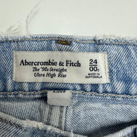 Abercrombie & Fitch Light Blue Straight Leg Jeans - Picture 3 of 5